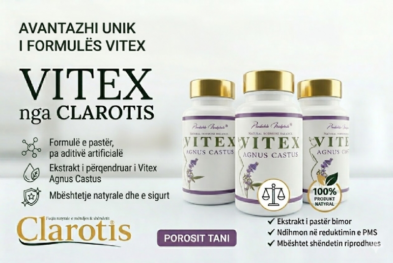 Vitex agnus castus kapsula per femra nga Clarotis, suplement per hormone...