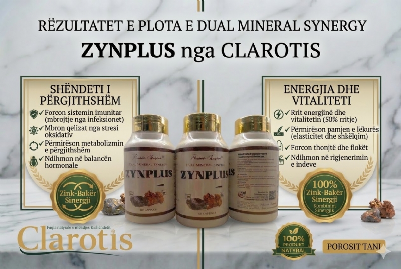 Kapsula per imunitet ZYNPLUS nga CLAROTIS, zink kapsula natyrale, copper...