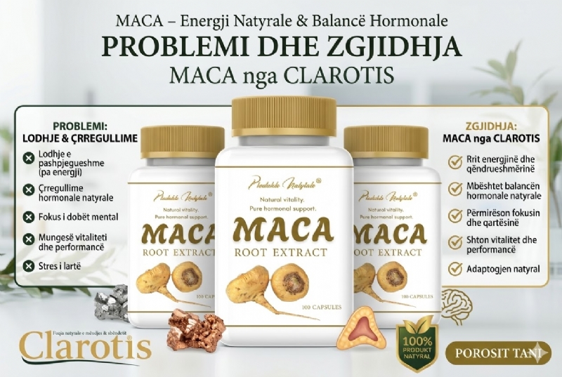 MACA Root Extract nga Clarotis, maca per meshkuj, maca per femra, suplem...