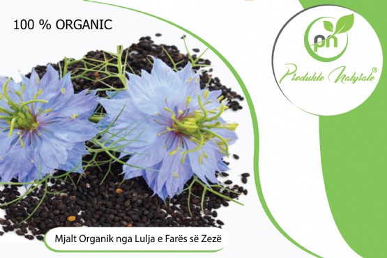 Mjalt Organik Nga Lulja E Fares Se Zeze, Mjalt 100 % Organik, Mjalt Nga Lulja E Qimnonit Te Zi, Produkt Organik, Mjalt me 99 veti kurative Mjalt Nga Bima Nigella, PN Black Seed Honey Nigella Sativa, Honey Of Black Cumin, Produkte Natyrale Bio