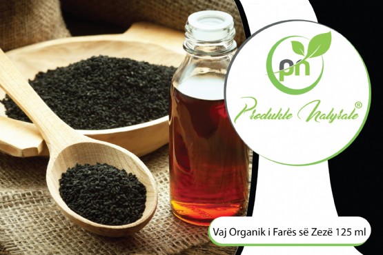 Organic Black Seed Oil Nigella Sativa 125 Ml, Vaj Organik I Fares Se Zeze, Vaj I Fares Se Zeze Per Flok,  Vaj Esencial I Fares Se Zeze, Vaj I Fares Se Zeze Per Fytyren, Vaj I Fares Se Zeze Per Akne, Vaj I Fares Se Zeze Per Lekuren