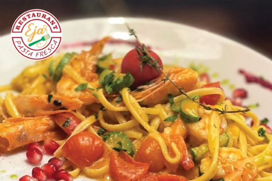 EJA Restaurant, Tagliatelle, Polognese, Porcini tartuf, Shampignion kark...